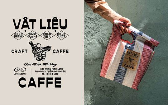 设计团队 为 Vat Lieu Caffe 项目设计的创意标识和包装设计