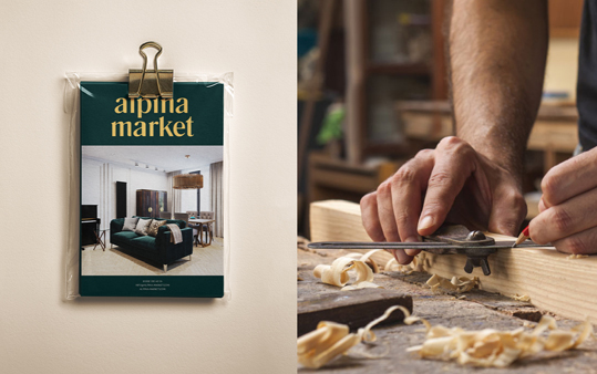 由设计团队创造的 Alpina 家具厂品牌vi形象设计